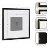 imageKate and Laurel Adlynn Coastal Rectangle Picture Frame Set of 3 16 x 20 matted to 8 x 10 White Modern ThreePiece Photo Frame Set for Gallery Wall Decor in Living Room Wall DisplayBlack