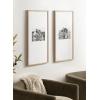 imageKate and Laurel Gallery Rectangular Panel Picture Frame Set of 2 14 x 30 matted to 8 x 10 Light Natural Modern Tall TwoPiece Photo Frame Set for Gallery Wall Decor in Living Room Wall DisplayNatural