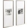 imageKate and Laurel Adlynn Coastal Rectangle Picture Frame Set of 3 16 x 20 matted to 8 x 10 White Modern ThreePiece Photo Frame Set for Gallery Wall Decor in Living Room Wall DisplaySilver