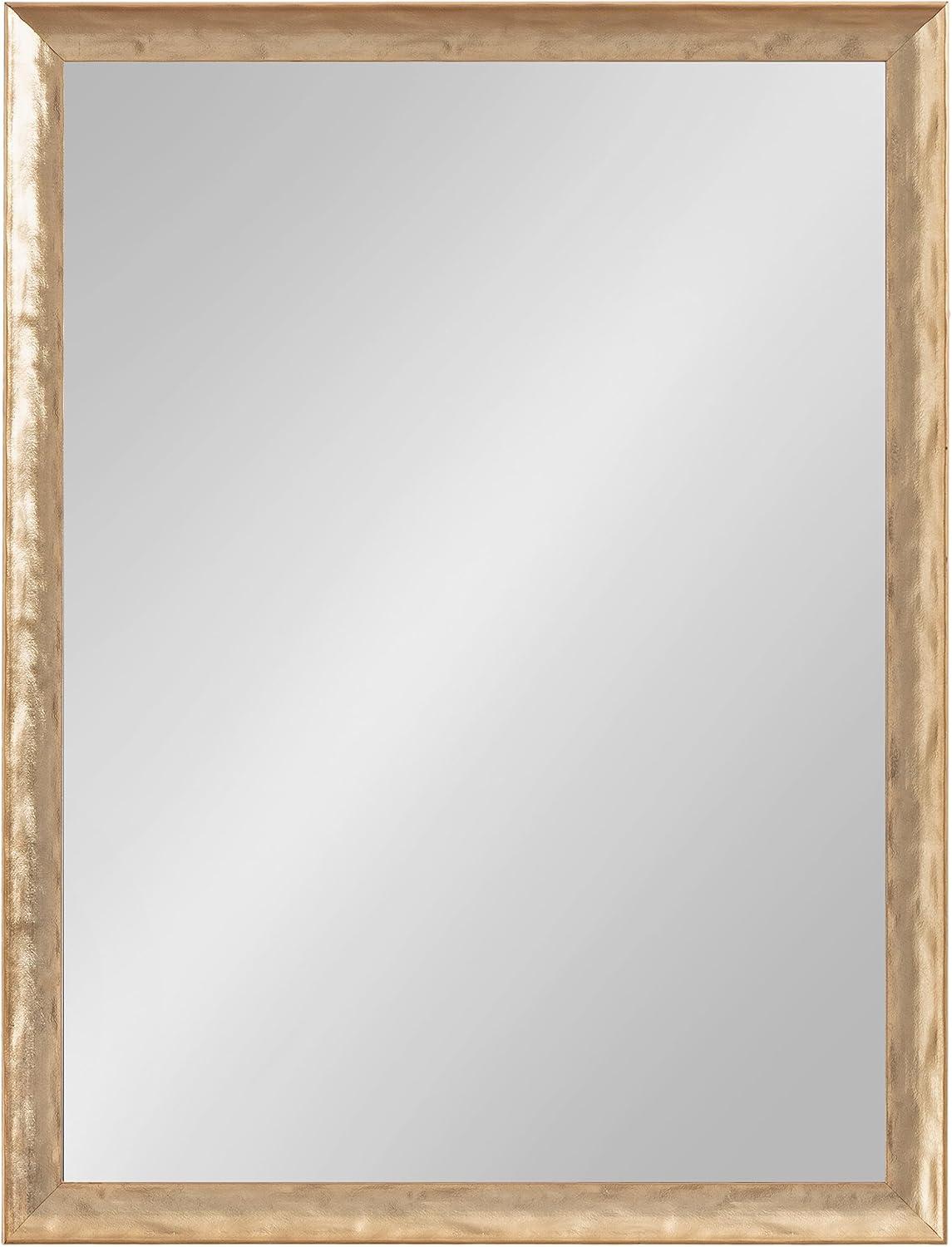 imageKate and Laurel Illiona Transitional Rectangle Wall Mirror 24 x 36 Gold Modern Glam Rectangular Statement Mirror with Metallic Finish and Textured FrameGold