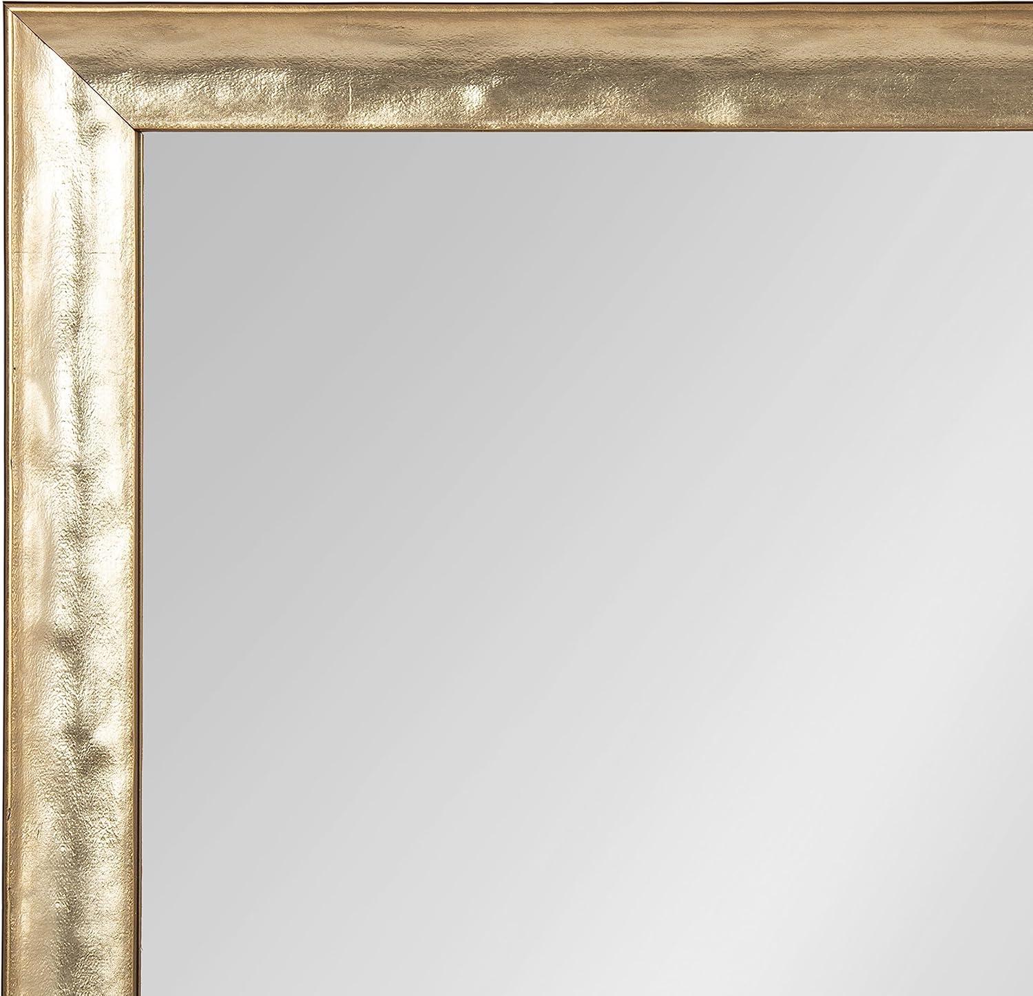 imageKate and Laurel Illiona Transitional Rectangle Wall Mirror 24 x 36 Gold Modern Glam Rectangular Statement Mirror with Metallic Finish and Textured FrameGold