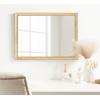 imageKate and Laurel Illiona Transitional Rectangle Wall Mirror 24 x 36 Gold Modern Glam Rectangular Statement Mirror with Metallic Finish and Textured FrameGold