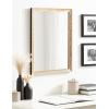 imageKate and Laurel Illiona Transitional Rectangle Wall Mirror 24 x 36 Gold Modern Glam Rectangular Statement Mirror with Metallic Finish and Textured FrameGold