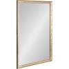 imageKate and Laurel Illiona Transitional Rectangle Wall Mirror 24 x 36 Gold Modern Glam Rectangular Statement Mirror with Metallic Finish and Textured FrameGold