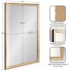 imageKate and Laurel Illiona Transitional Rectangle Wall Mirror 24 x 36 Gold Modern Glam Rectangular Statement Mirror with Metallic Finish and Textured FrameGold