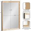 imageKate and Laurel Illiona Transitional Rectangle Wall Mirror 24 x 36 Gold Modern Glam Rectangular Statement Mirror with Metallic Finish and Textured FrameGold