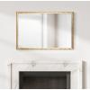 imageKate and Laurel Illiona Transitional Rectangle Wall Mirror 24 x 36 Gold Modern Glam Rectangular Statement Mirror with Metallic Finish and Textured FrameGold