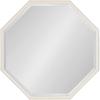 imageKate and Laurel Oakhurst Traditional Octagon Wall Mirror 28 x 28 Soft White Vintage Symmetrical Bathroom Mirror with Stepped Frame and Beveled Edge DesignWhite