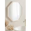 imageKate and Laurel Oakhurst Traditional Octagon Wall Mirror 28 x 28 Soft White Vintage Symmetrical Bathroom Mirror with Stepped Frame and Beveled Edge DesignWhite