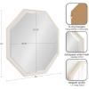imageKate and Laurel Oakhurst Traditional Octagon Wall Mirror 28 x 28 Soft White Vintage Symmetrical Bathroom Mirror with Stepped Frame and Beveled Edge DesignWhite