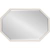 imageKate and Laurel Oakhurst Traditional Octagon Wall Mirror 28 x 28 Soft White Vintage Symmetrical Bathroom Mirror with Stepped Frame and Beveled Edge DesignWhite