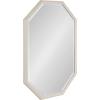 imageKate and Laurel Oakhurst Traditional Octagon Wall Mirror 28 x 28 Soft White Vintage Symmetrical Bathroom Mirror with Stepped Frame and Beveled Edge DesignWhite