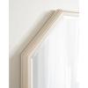 imageKate and Laurel Oakhurst Traditional Octagon Wall Mirror 28 x 28 Soft White Vintage Symmetrical Bathroom Mirror with Stepped Frame and Beveled Edge DesignWhite
