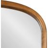 imageKate and Laurel Talma Modern Arched Oval Wall Mirror 24 x 36 Rustic Brown Transitional Capsule Wall Accent with Solid Poplar Wood Frame for Use as Bathroom Mirror for Over SinkRustic Brown
