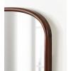 imageKate and Laurel Talma Modern Arched Oval Wall Mirror 24 x 36 Rustic Brown Transitional Capsule Wall Accent with Solid Poplar Wood Frame for Use as Bathroom Mirror for Over SinkWalnut Brown