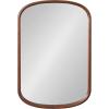 imageKate and Laurel Talma Modern Arched Oval Wall Mirror 24 x 36 Rustic Brown Transitional Capsule Wall Accent with Solid Poplar Wood Frame for Use as Bathroom Mirror for Over SinkWalnut Brown