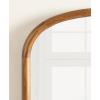 imageKate and Laurel Talma Modern Arched Oval Wall Mirror 24 x 36 Rustic Brown Transitional Capsule Wall Accent with Solid Poplar Wood Frame for Use as Bathroom Mirror for Over SinkRustic Brown
