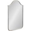 imageKate and Laurel Fellows Vintage Scallop Arched Wall Mirror 24 x 36 Antique Silver Traditional Decorative Arch Bathroom Mirror for Over Sink with Bold Curved Shape for Entryway or Living Room Dcor