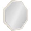 imageKate and Laurel Oakhurst Traditional Octagon Wall Mirror 28 x 28 Soft White Vintage Symmetrical Bathroom Mirror with Stepped Frame and Beveled Edge DesignWhite