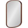imageKate and Laurel Talma Modern Arched Oval Wall Mirror 24 x 36 Rustic Brown Transitional Capsule Wall Accent with Solid Poplar Wood Frame for Use as Bathroom Mirror for Over SinkWalnut Brown