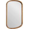 imageKate and Laurel Talma Modern Arched Oval Wall Mirror 24 x 36 Rustic Brown Transitional Capsule Wall Accent with Solid Poplar Wood Frame for Use as Bathroom Mirror for Over SinkRustic Brown