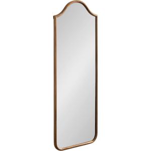 imageKate and Laurel Fellows Vintage Scallop Arched Panel FullBody Mirror 18 x 48 Antique Gold Traditional Decorative Arch FullLength Mirror with Wavy Look for Entryway or Bedroom Dcor