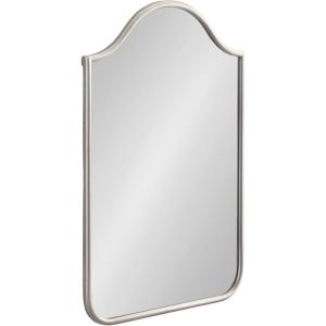 imageKate and Laurel Fellows Vintage Scallop Arched Wall Mirror 24 x 36 Antique Silver Traditional Decorative Arch Bathroom Mirror for Over Sink with Bold Curved Shape for Entryway or Living Room Dcor