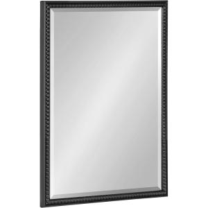 imageKate and Laurel Makenna Traditional Rectangular Ornate Wall Mirror 18 x 24 Black Beaded Vintage Rectangle Vanity Mirror for Use as Bathroom Mirror for Over Sink or Refined Entryway MirrorBlack