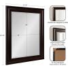 imageKate and Laurel Aberdeen Traditional Framed Rectangle Bathroom Vanity MirrorBrown