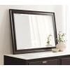 imageKate and Laurel Aberdeen Traditional Framed Rectangle Bathroom Vanity MirrorBrown