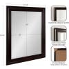 imageKate and Laurel Aberdeen Traditional Framed Rectangle Bathroom Vanity MirrorBrown