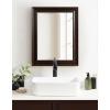 imageKate and Laurel Aberdeen Traditional Framed Rectangle Bathroom Vanity MirrorBrown
