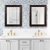imageKate and Laurel Aberdeen Traditional Framed Rectangle Bathroom Vanity MirrorBrown