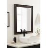 imageKate and Laurel Aberdeen Traditional Framed Rectangle Bathroom Vanity MirrorBrown