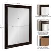 imageKate and Laurel Aberdeen Traditional Framed Rectangle Bathroom Vanity MirrorBrown