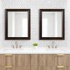 imageKate and Laurel Aberdeen Traditional Framed Rectangle Bathroom Vanity MirrorBrown