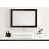 imageKate and Laurel Aberdeen Traditional Framed Rectangle Bathroom Vanity MirrorBrown