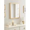 imageKate and Laurel Colette Traditional Framed Rectangle Bathroom Vanity Mirror 26 x 38 Gold Classic Rectangular Bathroom Mirror for Over Sink or for Use as Entryway or Living Room DecorGold