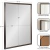 imageKate and Laurel Colette Traditional Framed Rectangle Bathroom Vanity Mirror 26 x 38 Gold Classic Rectangular Bathroom Mirror for Over Sink or for Use as Entryway or Living Room DecorPewter