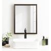 imageKate and Laurel Colette Traditional Framed Rectangle Bathroom Vanity Mirror 26 x 38 Gold Classic Rectangular Bathroom Mirror for Over Sink or for Use as Entryway or Living Room DecorPewter