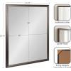 imageKate and Laurel Colette Traditional Framed Rectangle Bathroom Vanity Mirror 26 x 38 Gold Classic Rectangular Bathroom Mirror for Over Sink or for Use as Entryway or Living Room DecorPewter
