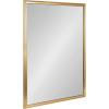 imageKate and Laurel Colette Traditional Framed Rectangle Bathroom Vanity Mirror 26 x 38 Gold Classic Rectangular Bathroom Mirror for Over Sink or for Use as Entryway or Living Room DecorGold