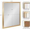 imageKate and Laurel Colette Traditional Framed Rectangle Bathroom Vanity Mirror 26 x 38 Gold Classic Rectangular Bathroom Mirror for Over Sink or for Use as Entryway or Living Room DecorGold
