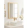 imageKate and Laurel Colette Traditional Framed Rectangle Bathroom Vanity Mirror 26 x 38 Gold Classic Rectangular Bathroom Mirror for Over Sink or for Use as Entryway or Living Room DecorGold