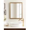 imageKate and Laurel Colette Traditional Framed Rectangle Bathroom Vanity Mirror 26 x 38 Gold Classic Rectangular Bathroom Mirror for Over Sink or for Use as Entryway or Living Room DecorGold