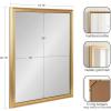 imageKate and Laurel Colette Traditional Framed Rectangle Bathroom Vanity Mirror 26 x 38 Gold Classic Rectangular Bathroom Mirror for Over Sink or for Use as Entryway or Living Room DecorGold