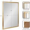 imageKate and Laurel Colette Traditional Framed Rectangle Bathroom Vanity Mirror 26 x 38 Gold Classic Rectangular Bathroom Mirror for Over Sink or for Use as Entryway or Living Room DecorGold