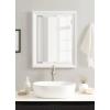 imageKate and Laurel Kalla Traditional Framed Rectangle Bathroom Vanity Mirror 22 x 28 White Rectangular Beveled Bathroom Mirror for Over Sink or for Use as Entryway or Living Room Decor