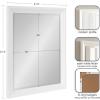 imageKate and Laurel Kalla Traditional Framed Rectangle Bathroom Vanity Mirror 22 x 28 White Rectangular Beveled Bathroom Mirror for Over Sink or for Use as Entryway or Living Room Decor