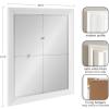 imageKate and Laurel Kalla Traditional Framed Rectangle Bathroom Vanity Mirror 26 x 32 White Rectangular Beveled Bathroom Mirror for Over Sink or for Use as Entryway or Living Room Decor